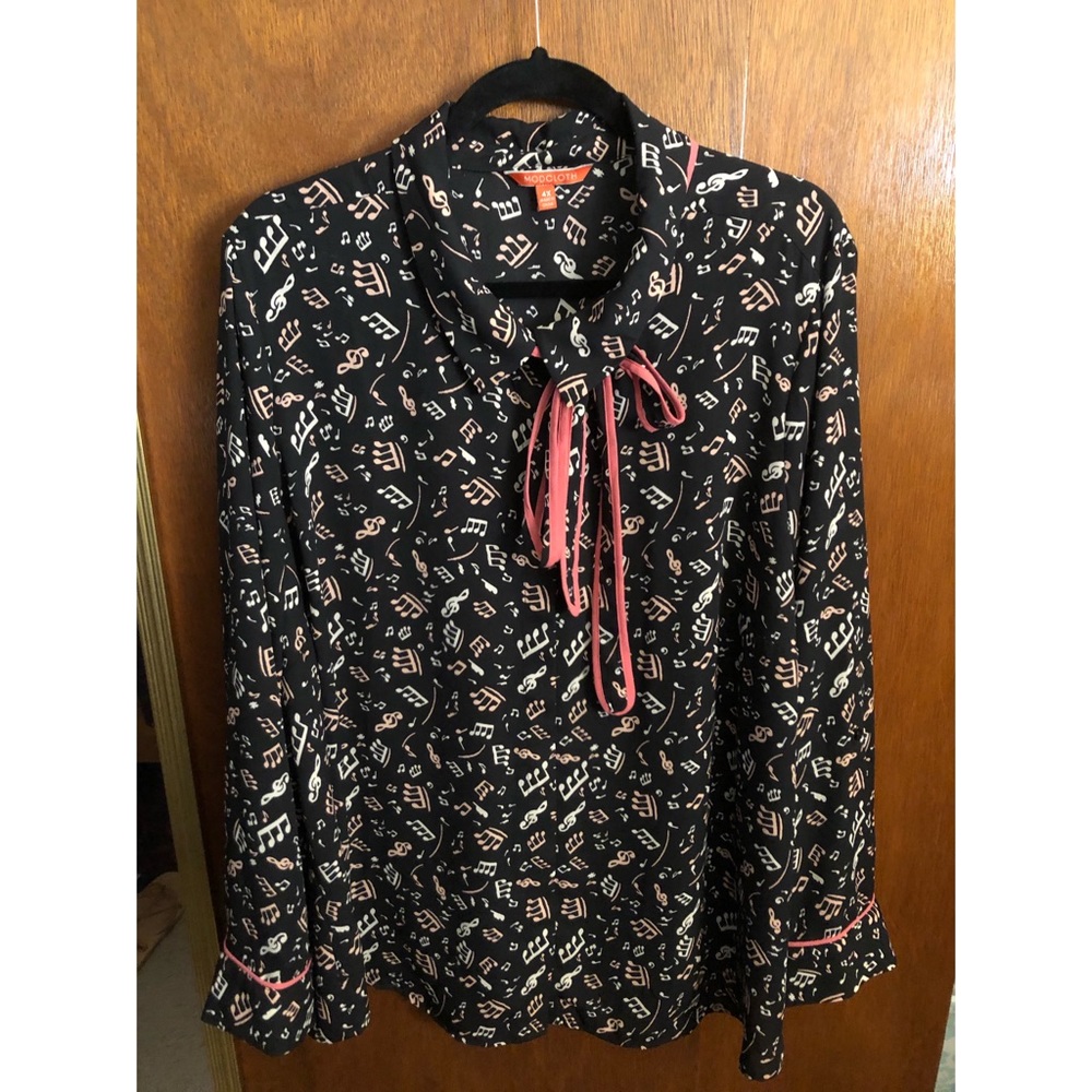 Music Note Printed Top